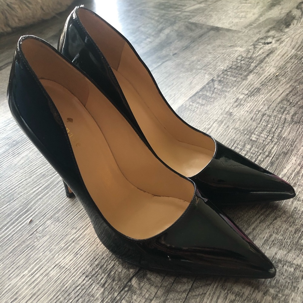 Kate Spade Black Patent Leather Licorice Heels